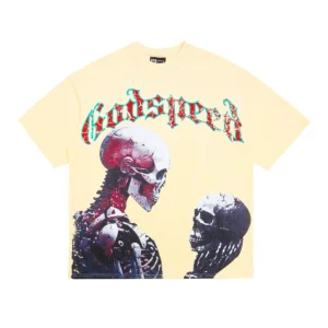 Godspeed Dual Skull T-Shirt Beige