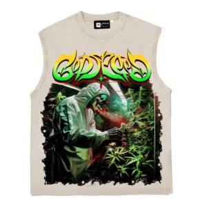 Godspeed Legalized Graphic Sleeveless T-Shirt White