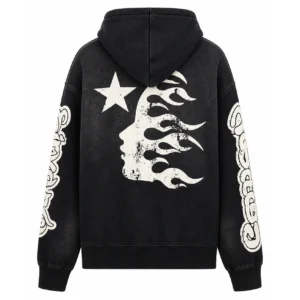 Hellstar Flame Face Hoodie Black
