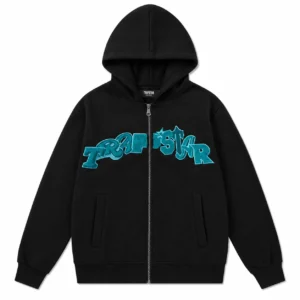 Trapstar Aqua Fade Zip Hoodie Black