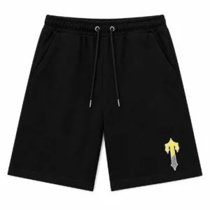 Trapstar Gold T Logo Shorts Black
