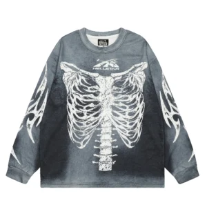 Hellstar Skeleton Longsleeve Grey