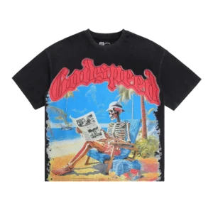 Godspeed Beach Skeleton T-Shirt Black