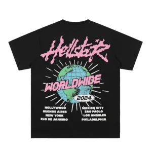 Hellstar Worldwide Flight T-Shirt Black