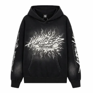 Hellstar Records Flame Hoodie Black
