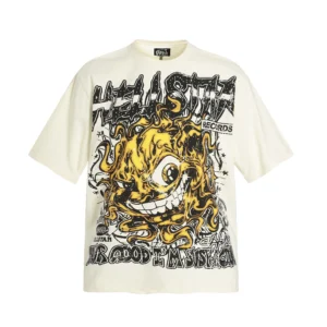 Hellstar Flaming Smile T-Shirt Beige