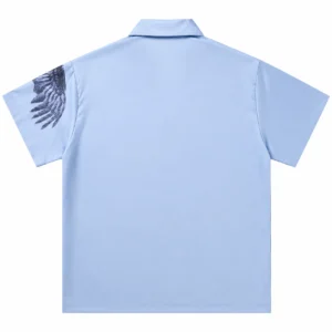 Trapstar Flying Bird Satin Shirt Sky Blue