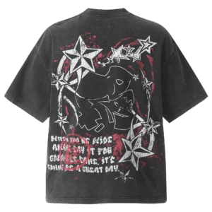 Hellstar Star Face Graphic T-Shirt Black