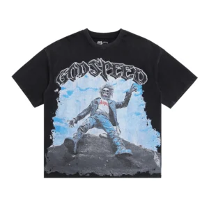 Godspeed Falling Skeleton T-Shirt Black