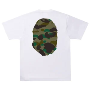 BAPE 1st Camo Big Ape Head Tee Green Camo White