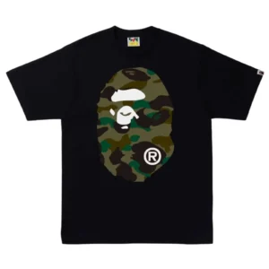 BAPE 1st Camo Big Ape Head Tee Green Camo Black