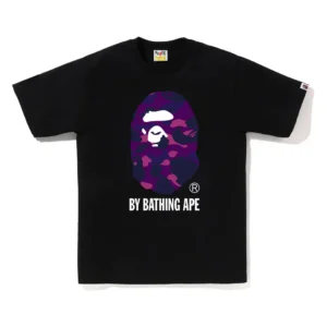 BAPE Color Camo By Bathing Ape Tee Purple Camo Black