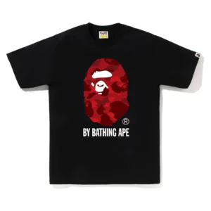 BAPE Color Camo By Bathing Ape Tee Red Camo Black