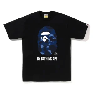 BAPE Color Camo By Bathing Ape Tee Blue Camo Black