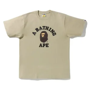 BAPE College Tee Beige