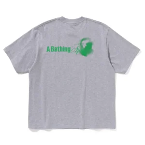 BAPE Water Print Logo Tee Grey