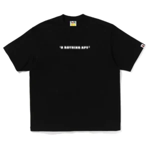 BAPE Pixal Logo Relaxed Fit Tee Black