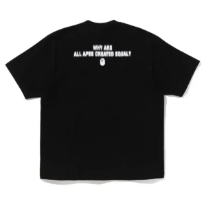 BAPE Pixal Logo Relaxed Fit Tee Black
