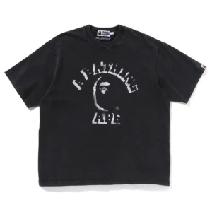 BAPE Garment Dye Spray Print Tee Black