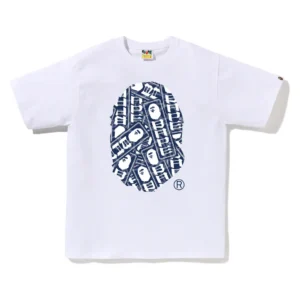 BAPE Japanese Cloud Camo Label Tee White