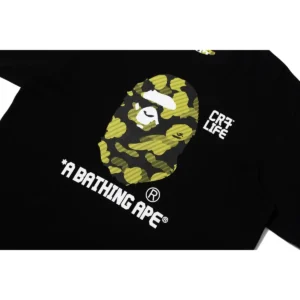 BAPE x CR7 Life Ape Head Tee Black
