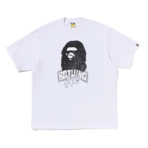 BAPE Hand Drawn Ape Head Relaxed Fit Tee White