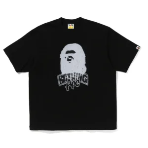 BAPE Hand Drawn Ape Head Relaxed Fit Tee Black