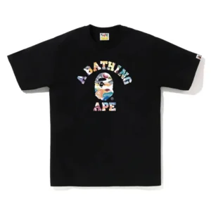 BAPE Art Camo College Tee Black