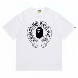 BAPE Chrome Hearts Ape Head Tee White