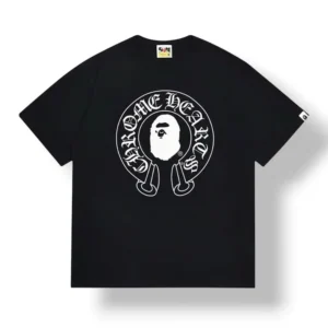 BAPE Chrome Hearts Ape Head Tee Black