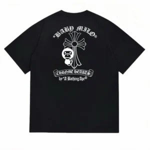 BAPE Chrome Hearts Ape Head Tee Black