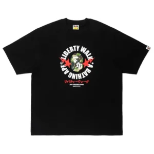 BAPE X Liberty Walk ABC Camo Busy Works Relaxed Fit Tee Black