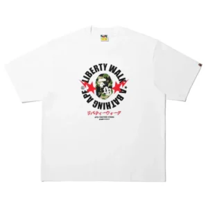 BAPE X Liberty Walk ABC Camo Busy Works Relaxed Fit Tee White