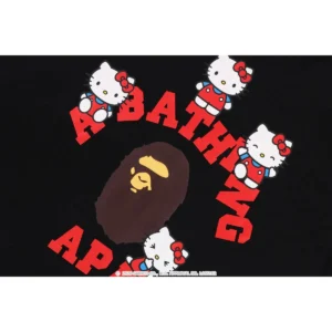BAPE x Hello Kitty College Tee Black