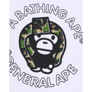 Bape ABC Camo Baby Milo Relaxed Fit Tee White