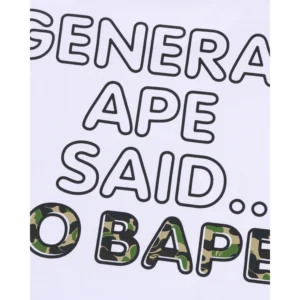 Bape ABC Camo Baby Milo Relaxed Fit Tee White