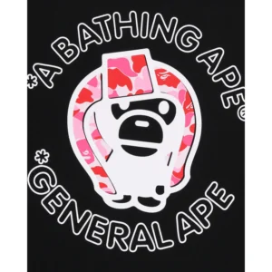 Bape ABC Camo Baby Milo Relaxed Fit Tee Black