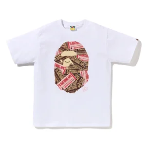 Bape Chocolate Ape Head Tee White