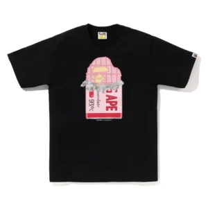 Bape Chocolate Bar Ape Head Graphic Tee Black