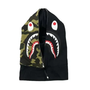 Bape Color Camo Shark Face Mask Black