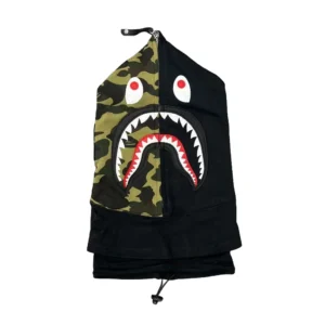Bape Color Camo Shark Face Mask Black