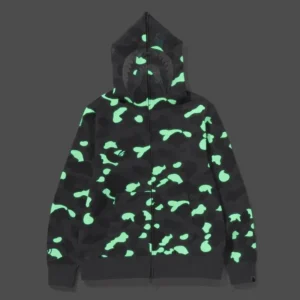 Bape City Camo Shark Full Zip Hoodie Grey