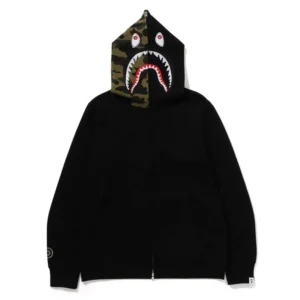 Bape 1st Camo Shark Full Zip Hoodie Black