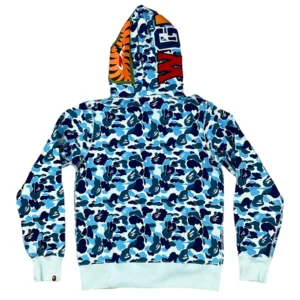 Bape Color Camo Shark Full Zip Hoodie Blue