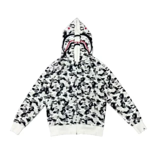 Bape ABC Camo Shark Full Zip Hoodie Grey