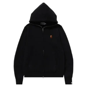 Bape One Point Relaxed Fit Zip Hoodie Black