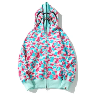 Bape Miami 4th Anniversary Shark Full Zip Hoodie Pink