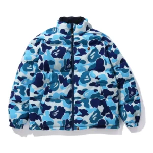 Bape ABC Camo Reversible Down Jacket Blue