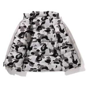 Bape ABC Camo Reversible Down Jacket Grey