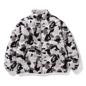 Bape ABC Camo Reversible Down Jacket Grey